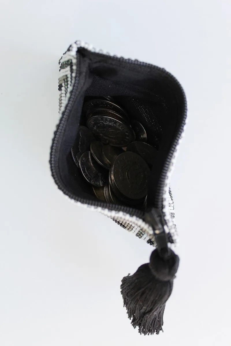 Rectangle Glass Bead Coin Purse