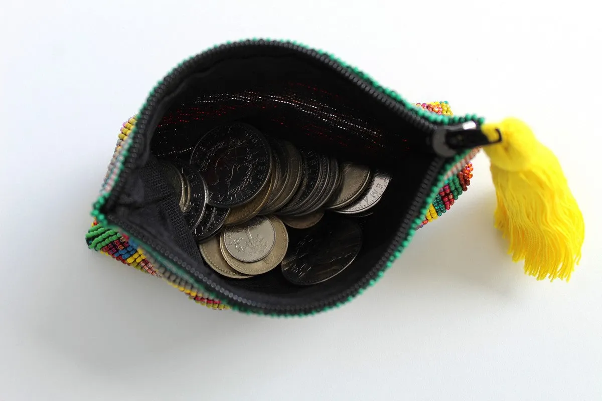 Rectangle Glass Bead Coin Purse