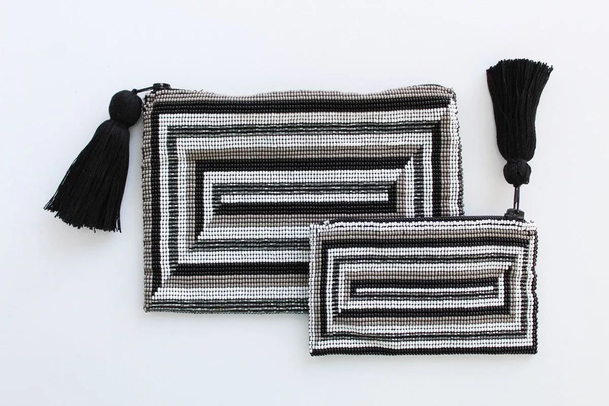 Rectangle Glass Bead Coin Purse