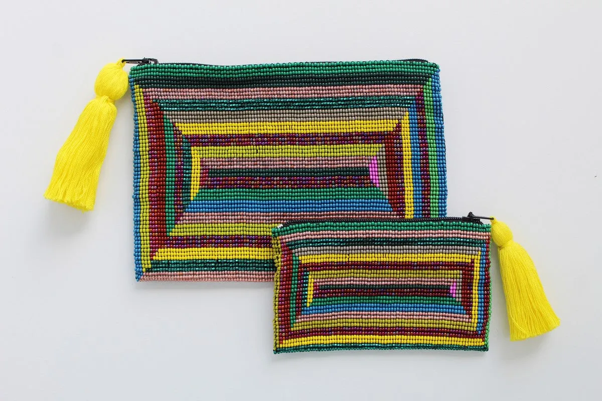 Rectangle Glass Bead Coin Purse