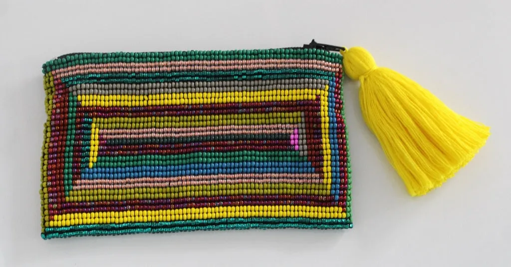 Rectangle Glass Bead Coin Purse