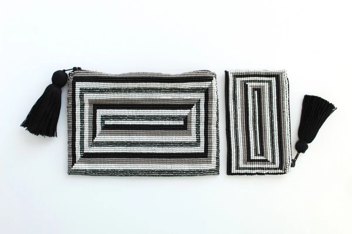 Rectangle Glass Bead Coin Purse