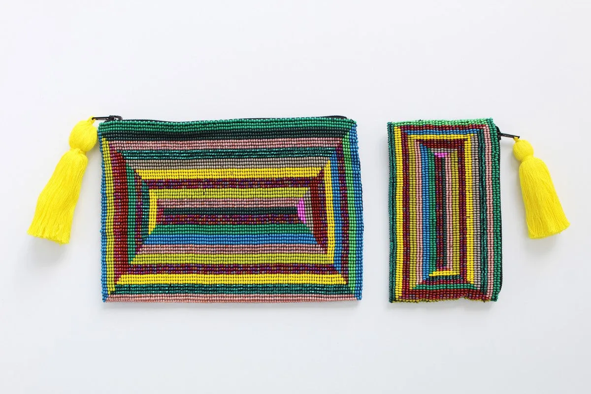 Rectangle Glass Bead Coin Purse