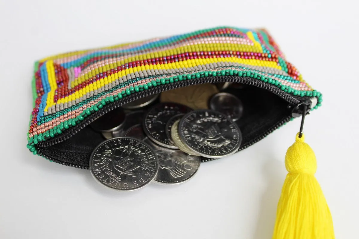 Rectangle Glass Bead Coin Purse
