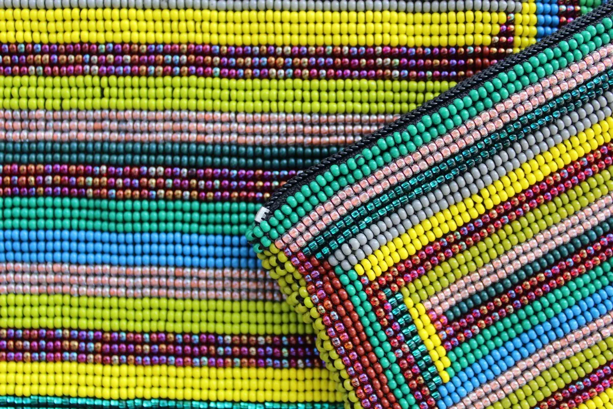 Rectangle Glass Bead Coin Purse