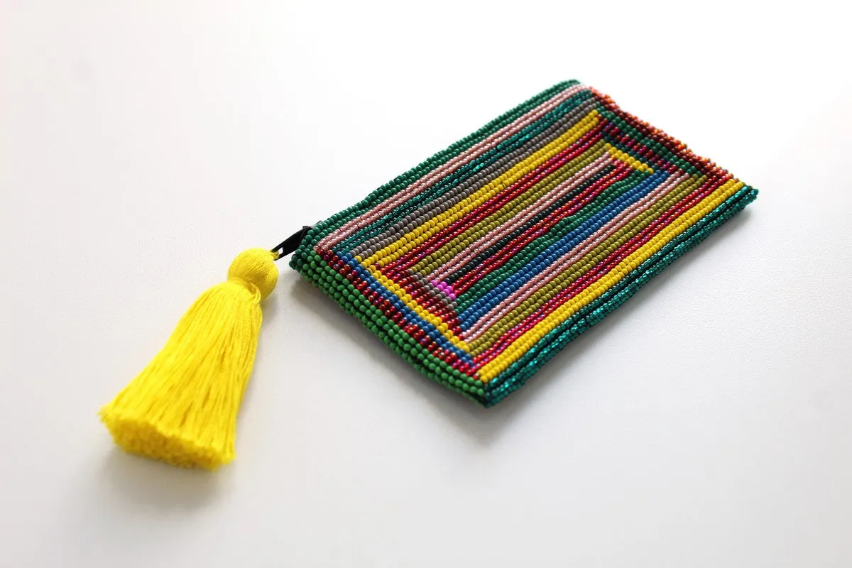 Rectangle Glass Bead Coin Purse