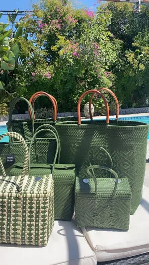 Recycled ♻️ Plastic Khaki Green Trave Bags - multi sizes