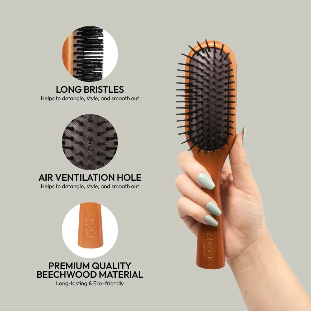 Red by Kiss Evergreen Mini Brush HH203 – Compact, Gentle & Travel-Friendly | Size: Mini