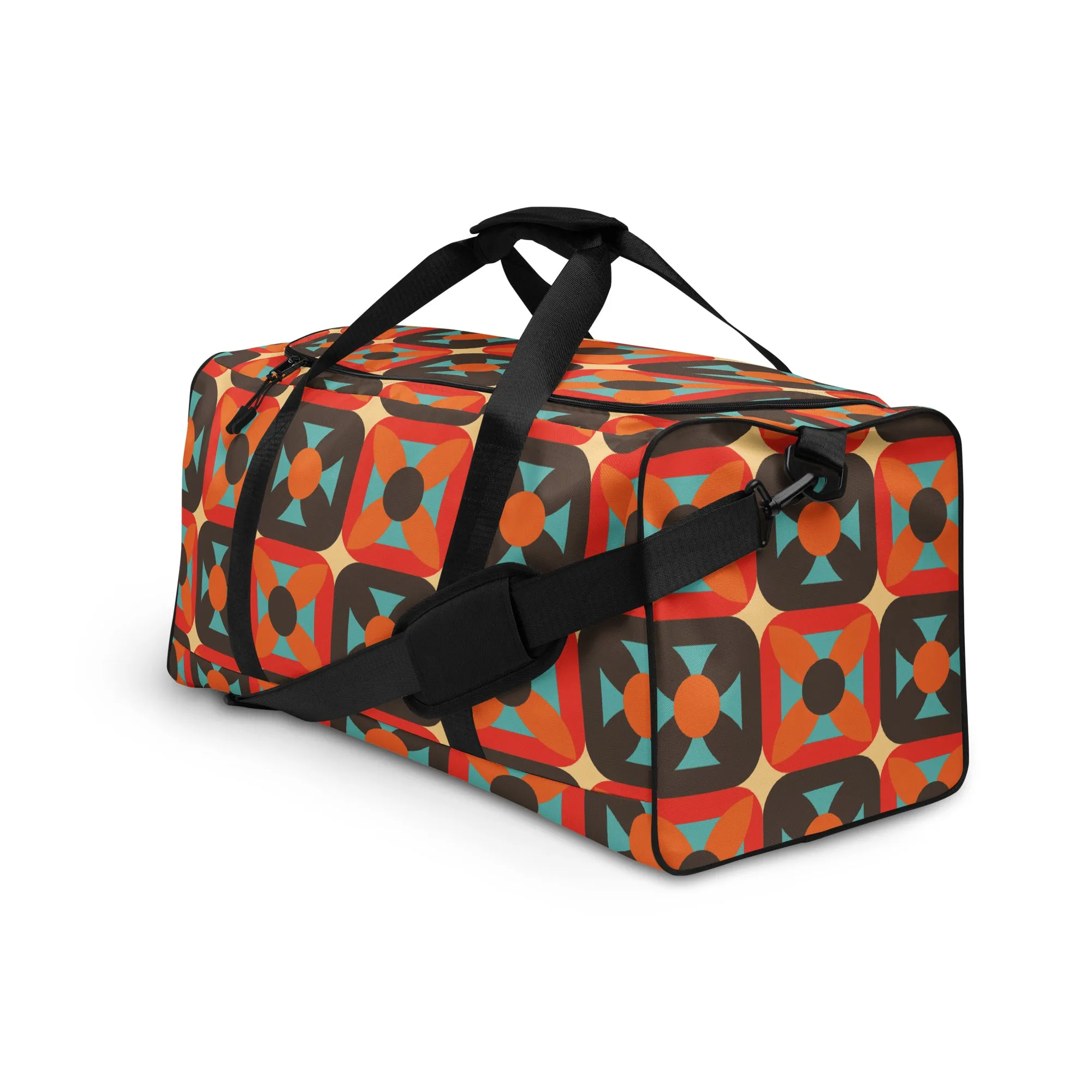 Retro Block - Sustainably Made Duffle Bag