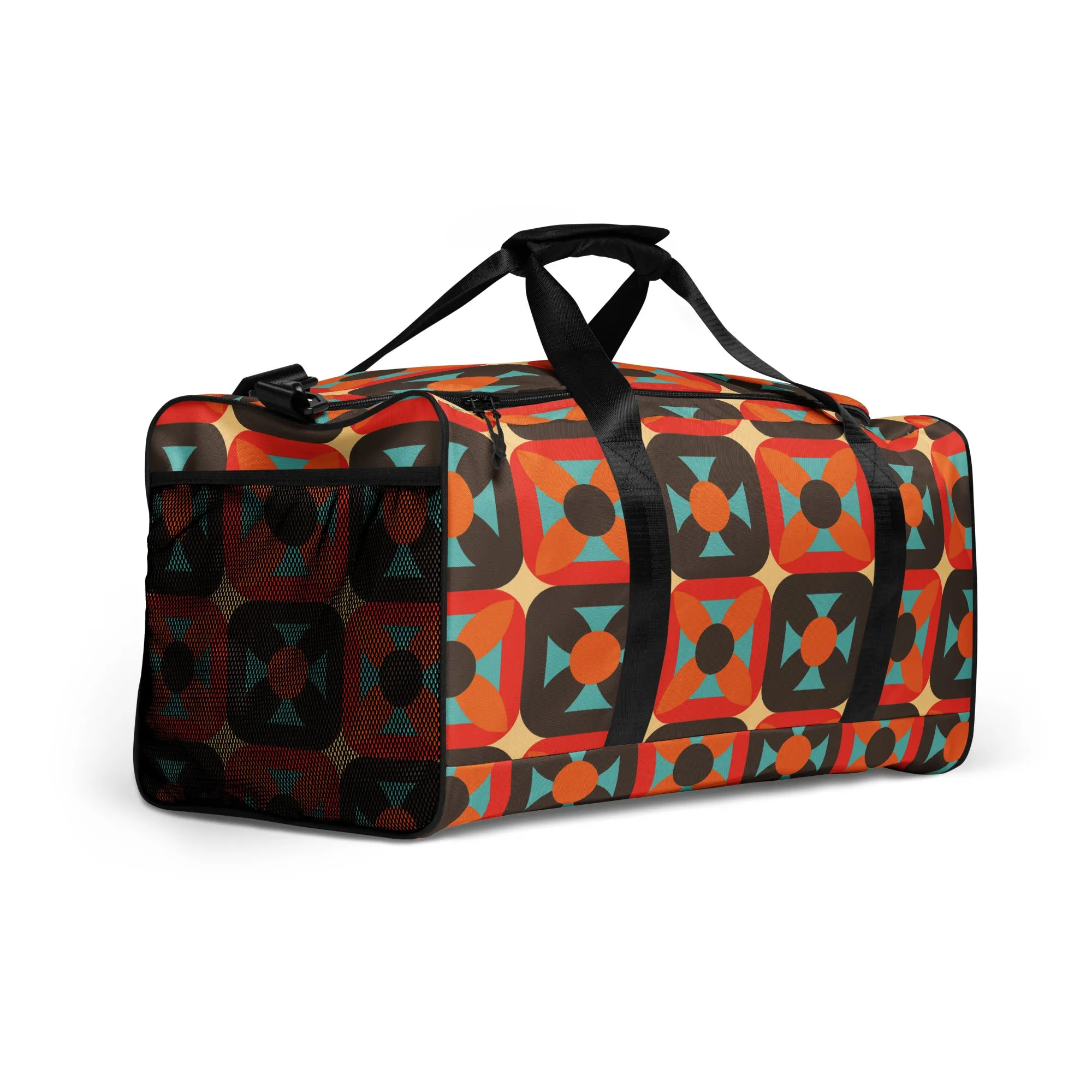 Retro Block - Sustainably Made Duffle Bag