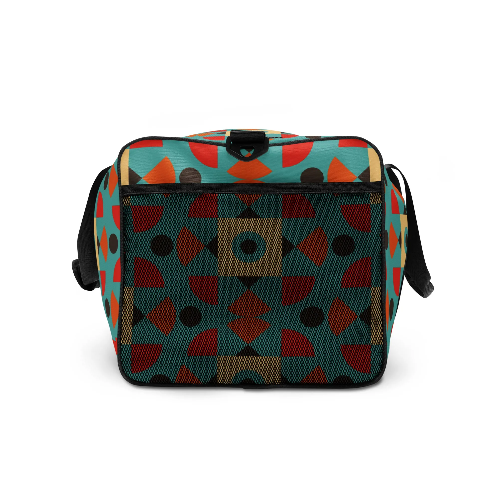 Retro Color Pattern - Sustainably Made Duffle Bag