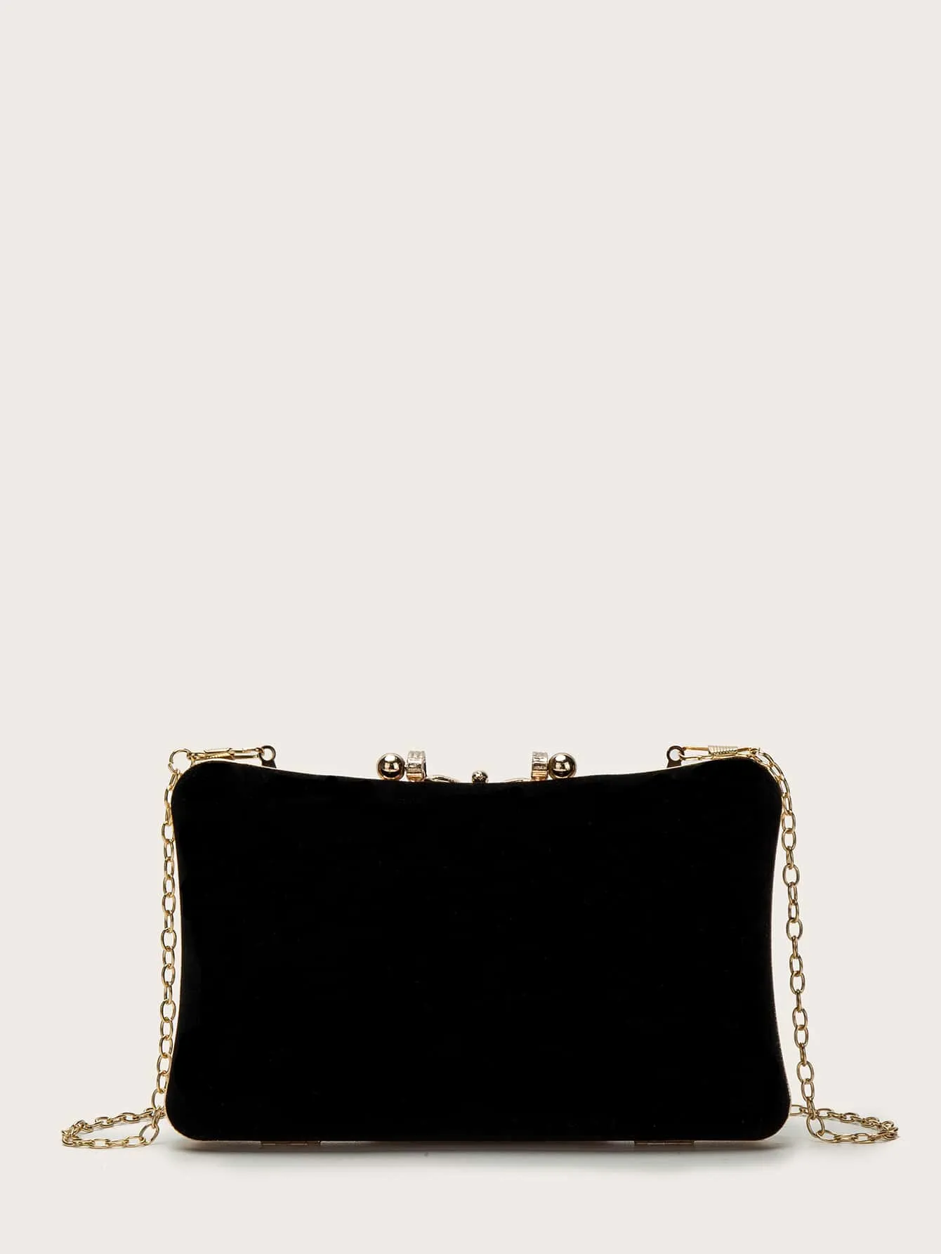 Rhinestone Decor Chain Evening Bag