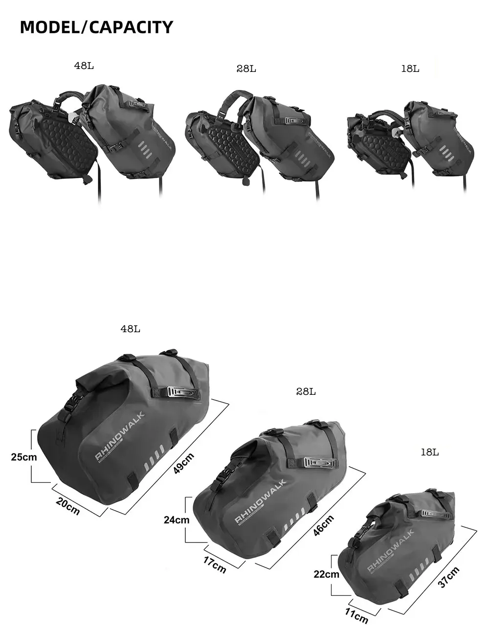 Rhinowalk Saddle Bag XL