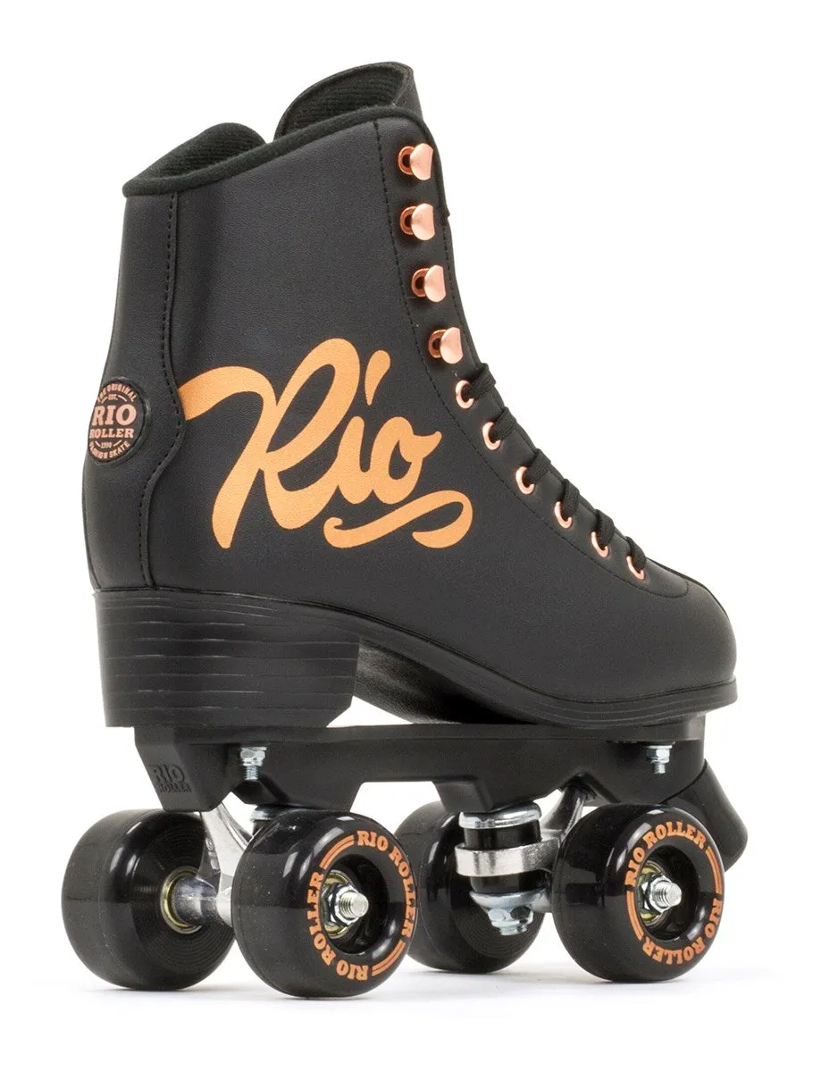 RIO ROLLER ROSE QUAD SKATES - BLACK
