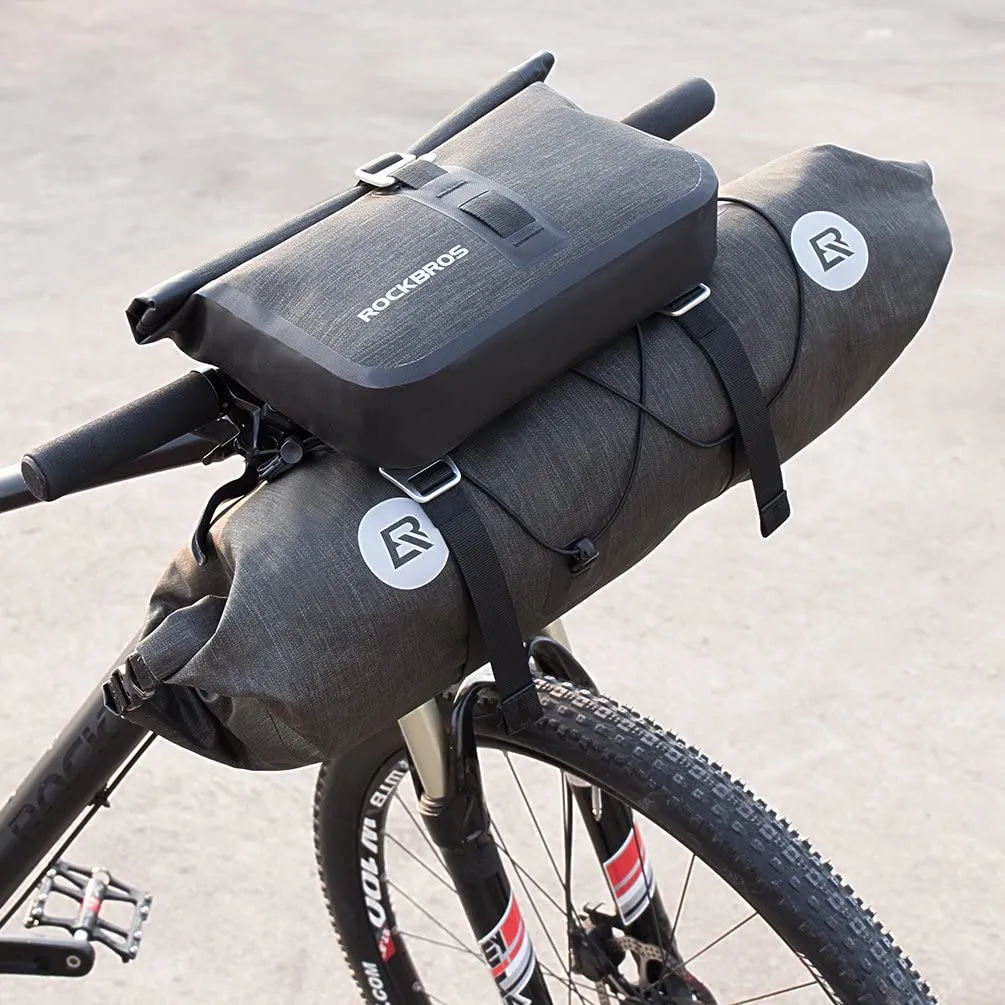 ROCKBROS Waterproof Handlebar Bags Front 2 Dry Packs for MTB Road Bicycles 19-20L