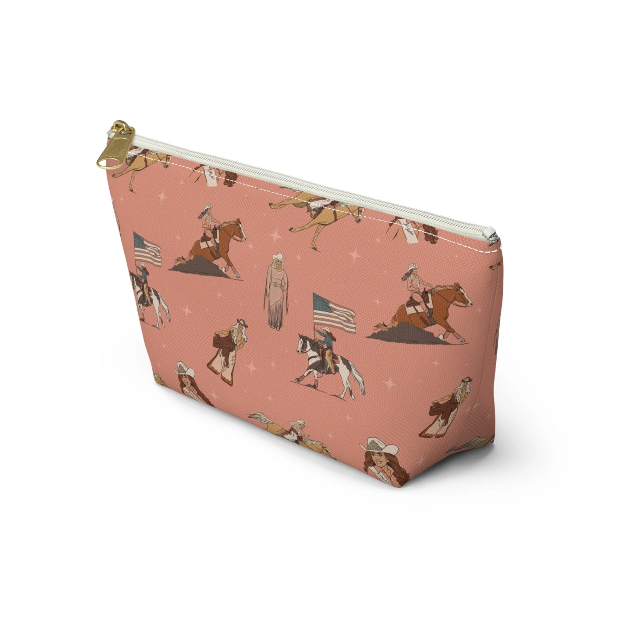 Rodeo Queen Pencil Pouch in Coral
