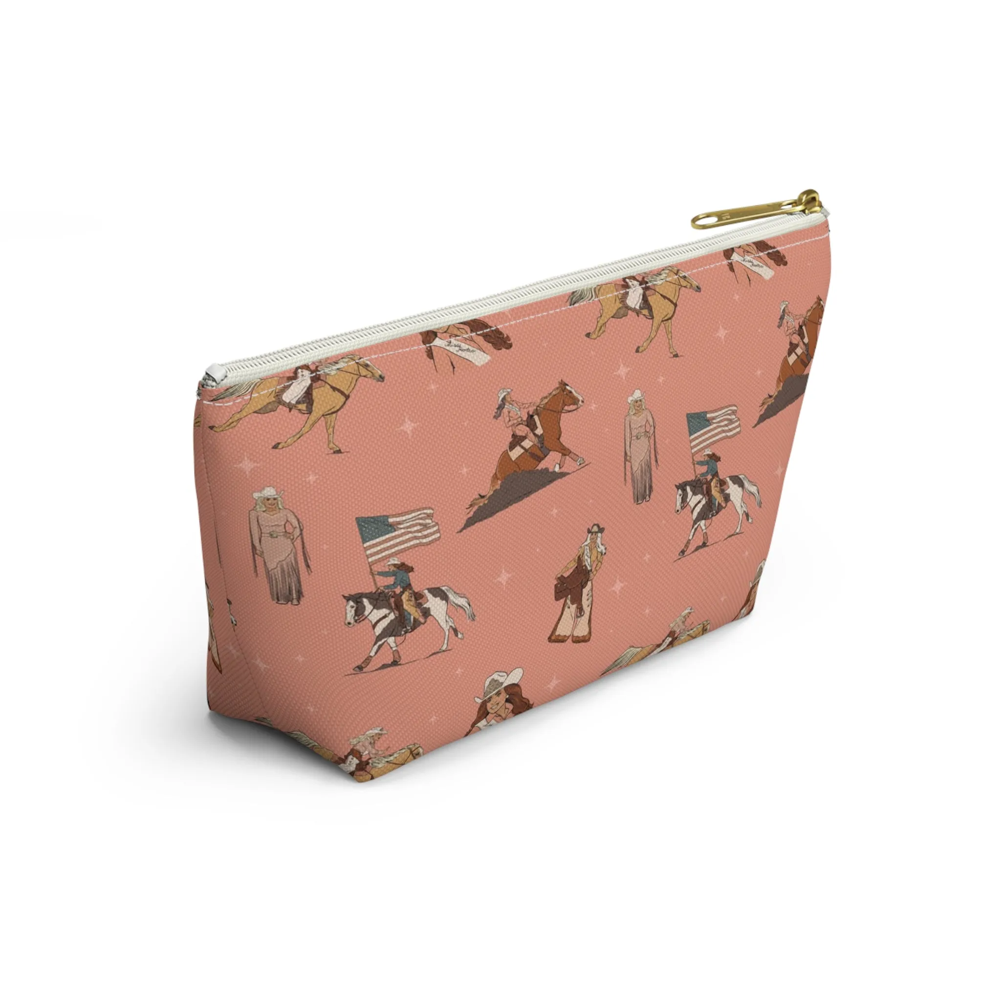 Rodeo Queen Pencil Pouch in Coral