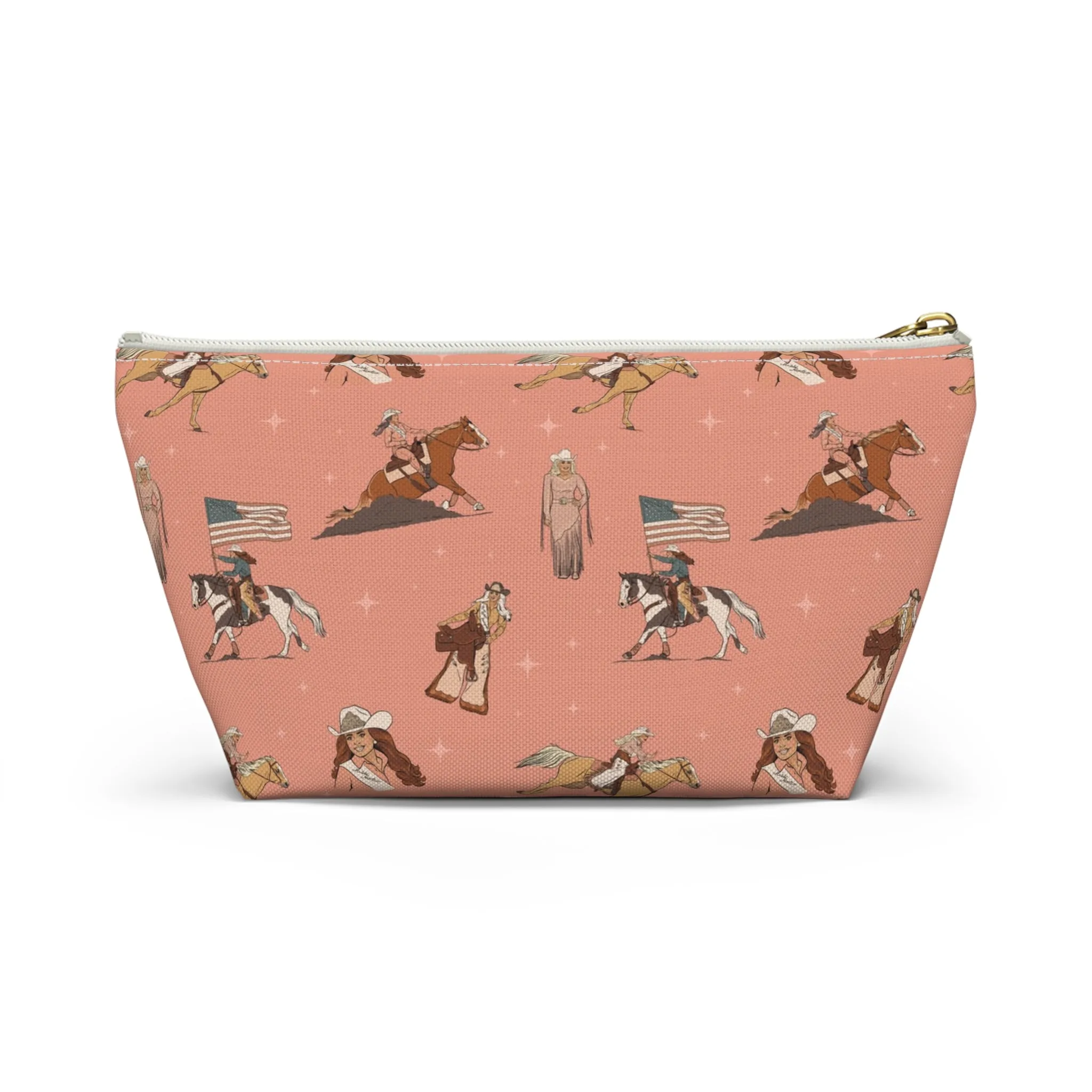 Rodeo Queen Pencil Pouch in Coral