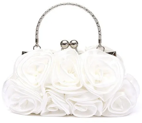 Rose Tote Bag Metal Handle
