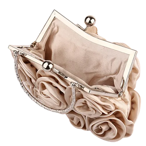 Rose Tote Bag Metal Handle