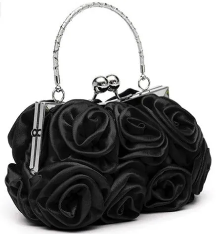 Rose Tote Bag Metal Handle
