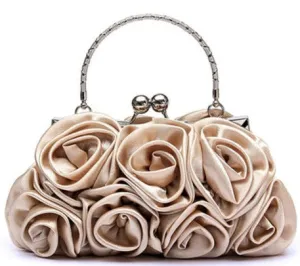 Rose Tote Bag Metal Handle