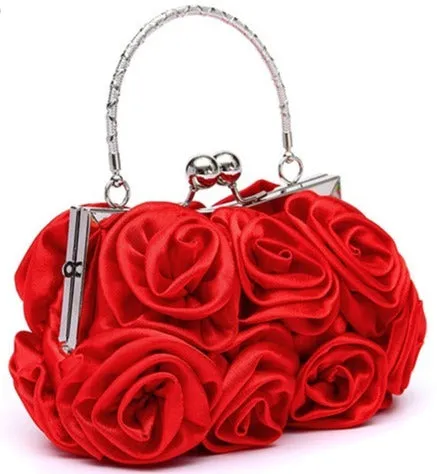 Rose Tote Bag Metal Handle