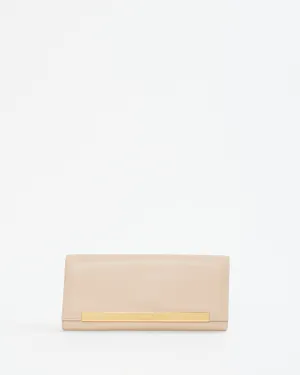 Saint Laurent Beige Leather Clutch