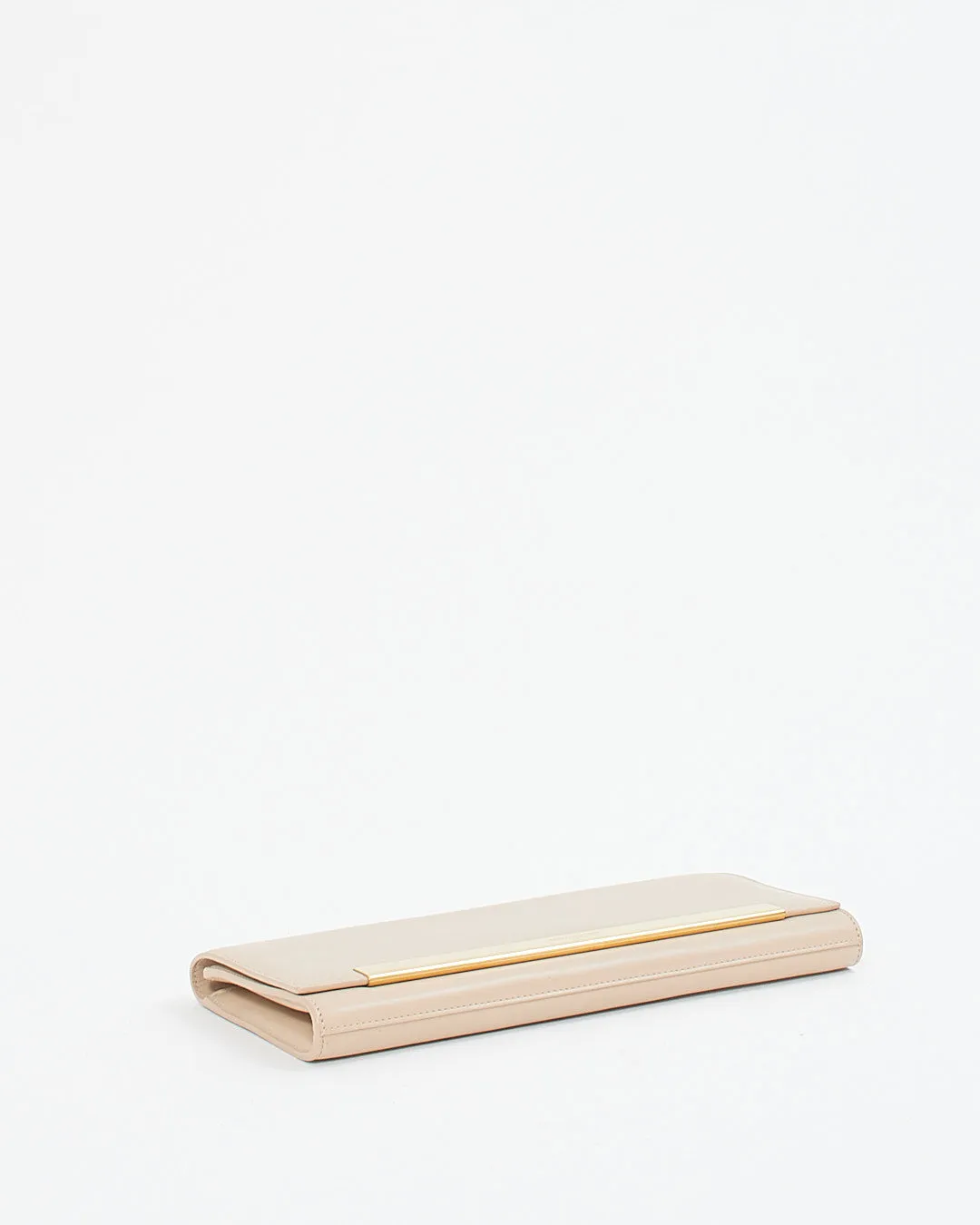 Saint Laurent Beige Leather Clutch