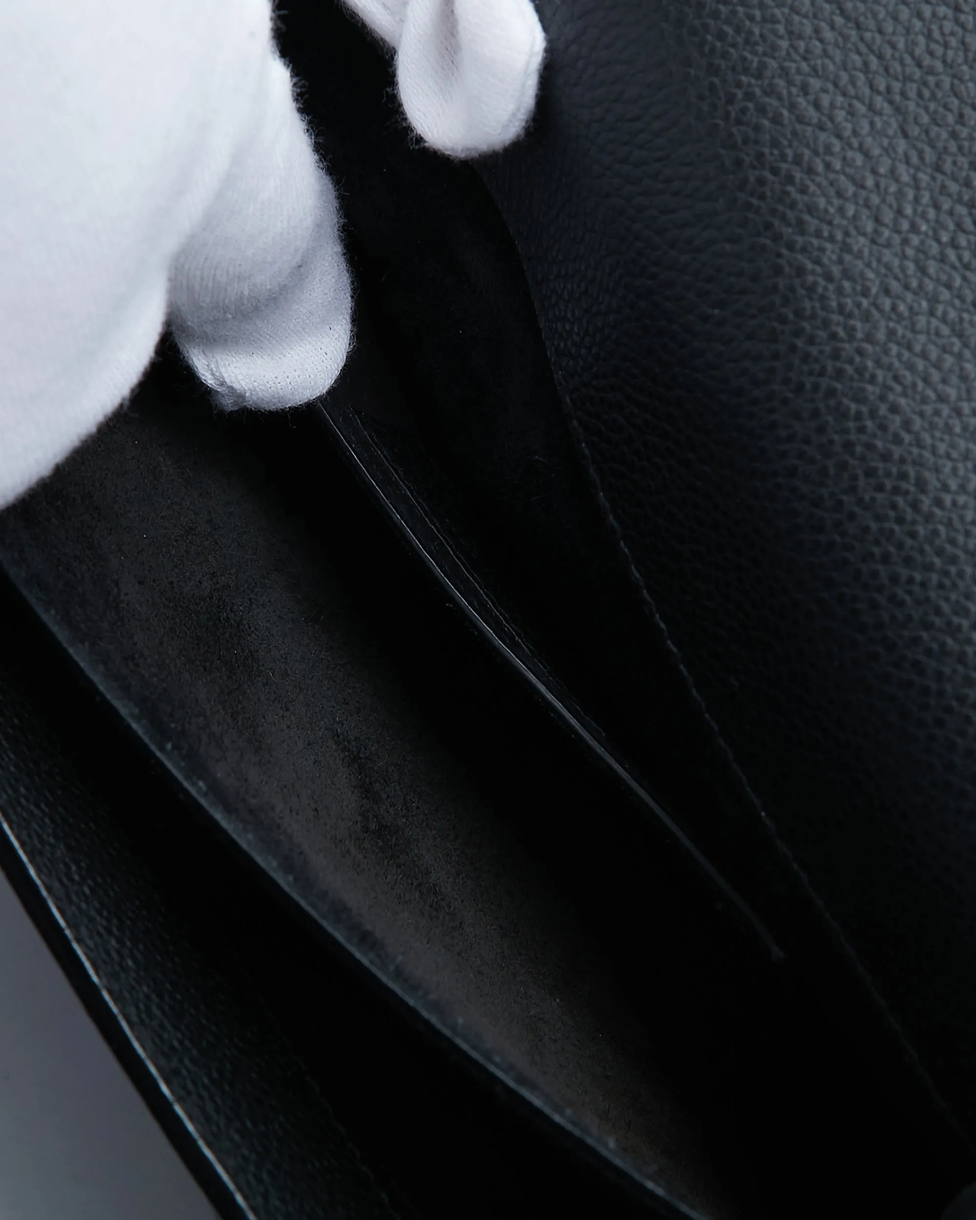 Saint Laurent Black Grained Medium Sunset Leather Strap Bag