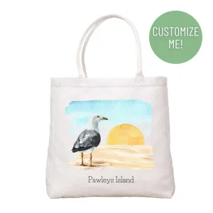 Seagull On Beach Tote Bag