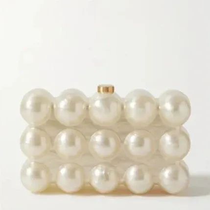 Seona Acrylic Pearly Bubble Evening Clutch Bag