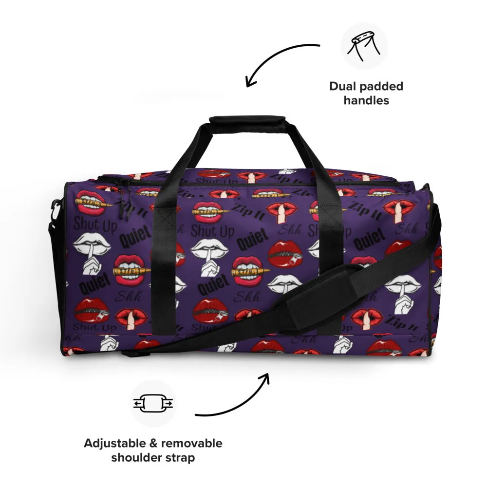 Shhhut Up Duffel bag - Purple