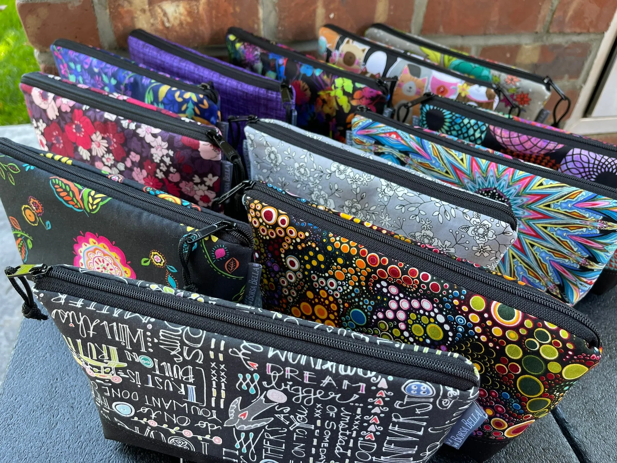Side Kick Gusseted Zippered Pouch Urban Jungle Fabric