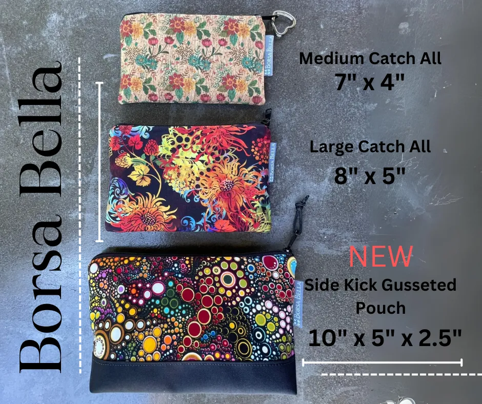 Side Kick Gusseted Zippered Pouch Urban Jungle Fabric