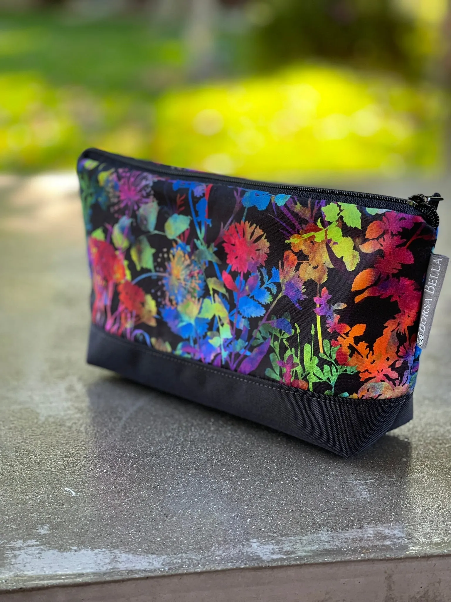 Side Kick Gusseted Zippered Pouch Urban Jungle Fabric