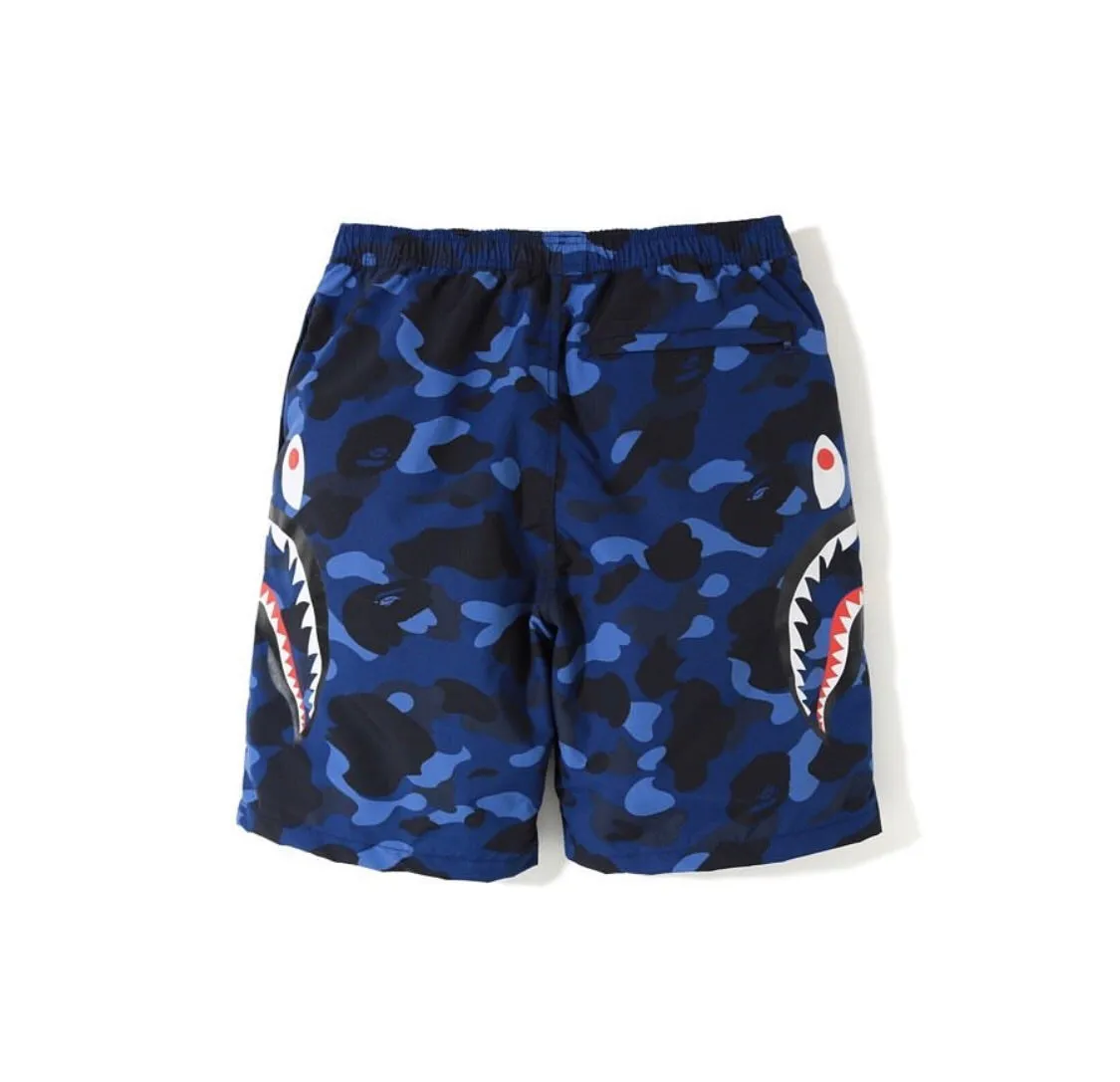 [S~L] DS! A Bathing Ape Bape Color Camo Side Shark Beach Pants Shorts