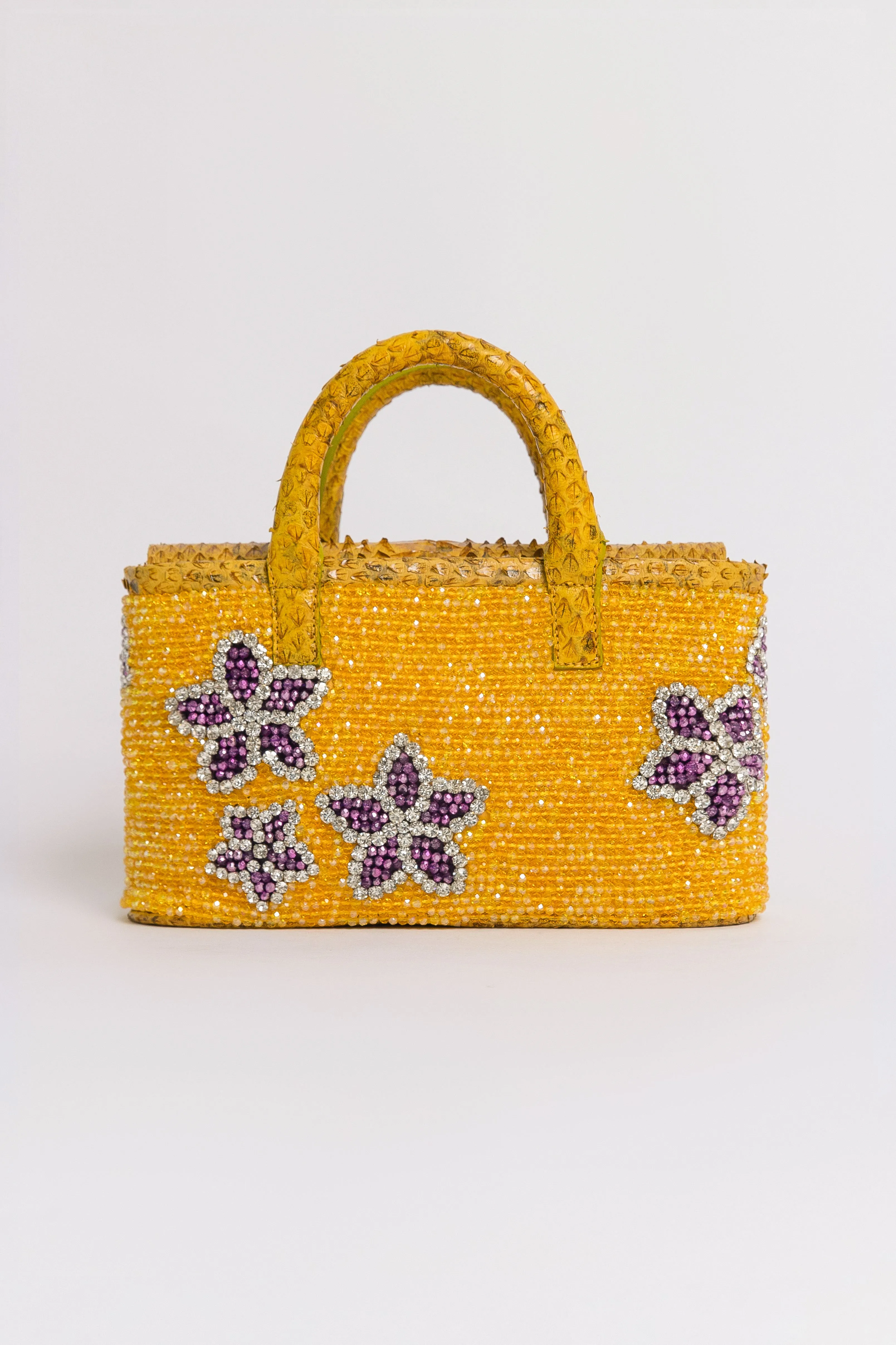 Small Flora Patent Flap Tote