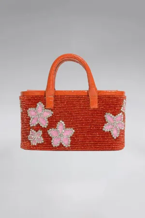 Small Flora Patent Flap Tote