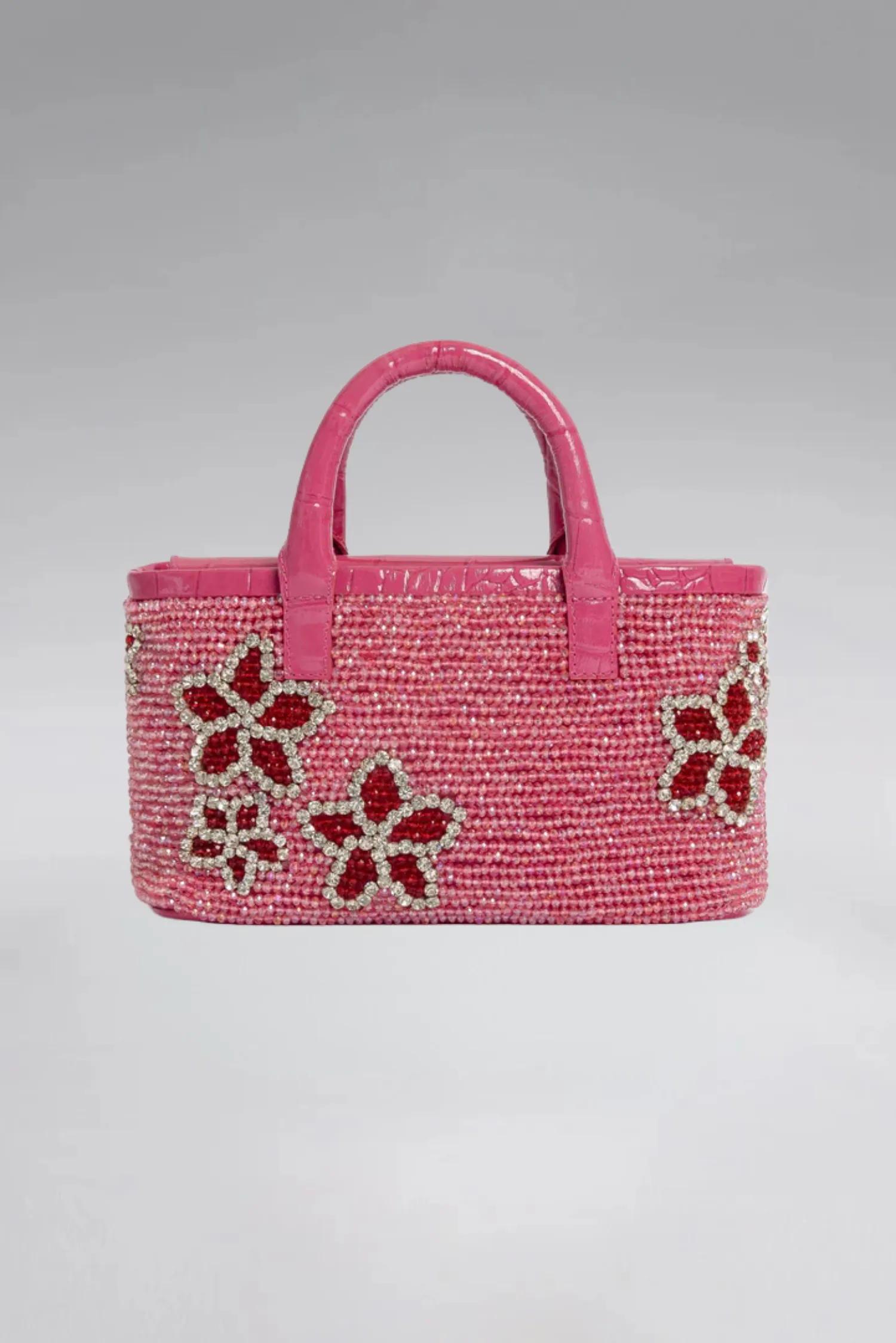 Small Flora Patent Flap Tote