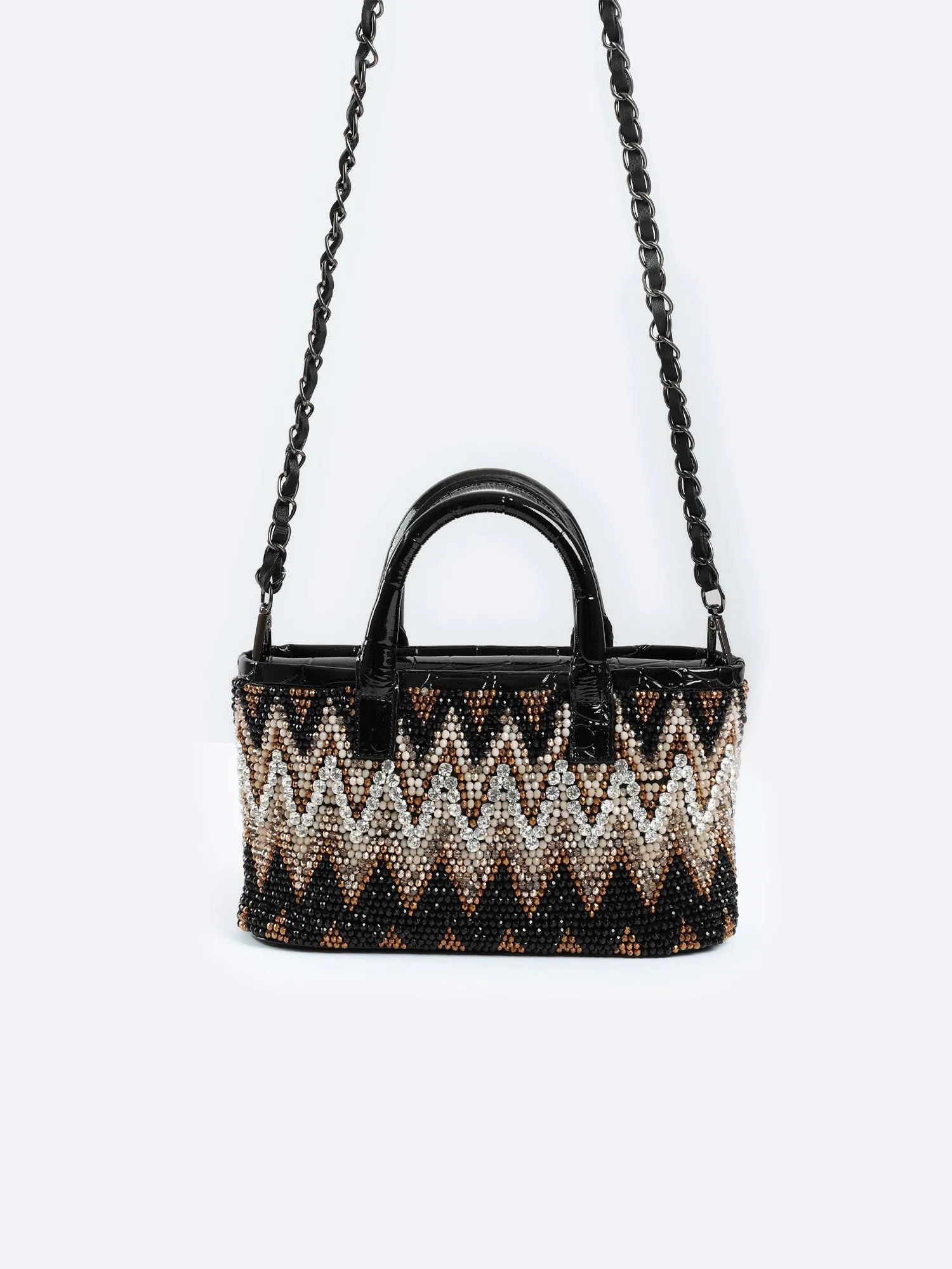 Small Ziggy Patent Flap Tote