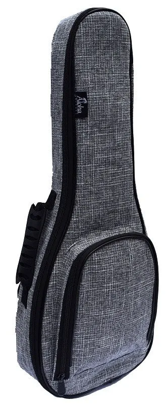 SMOOTH 25MM PADDED GIG BAG FOR SOPRANO UKULELE - GREY