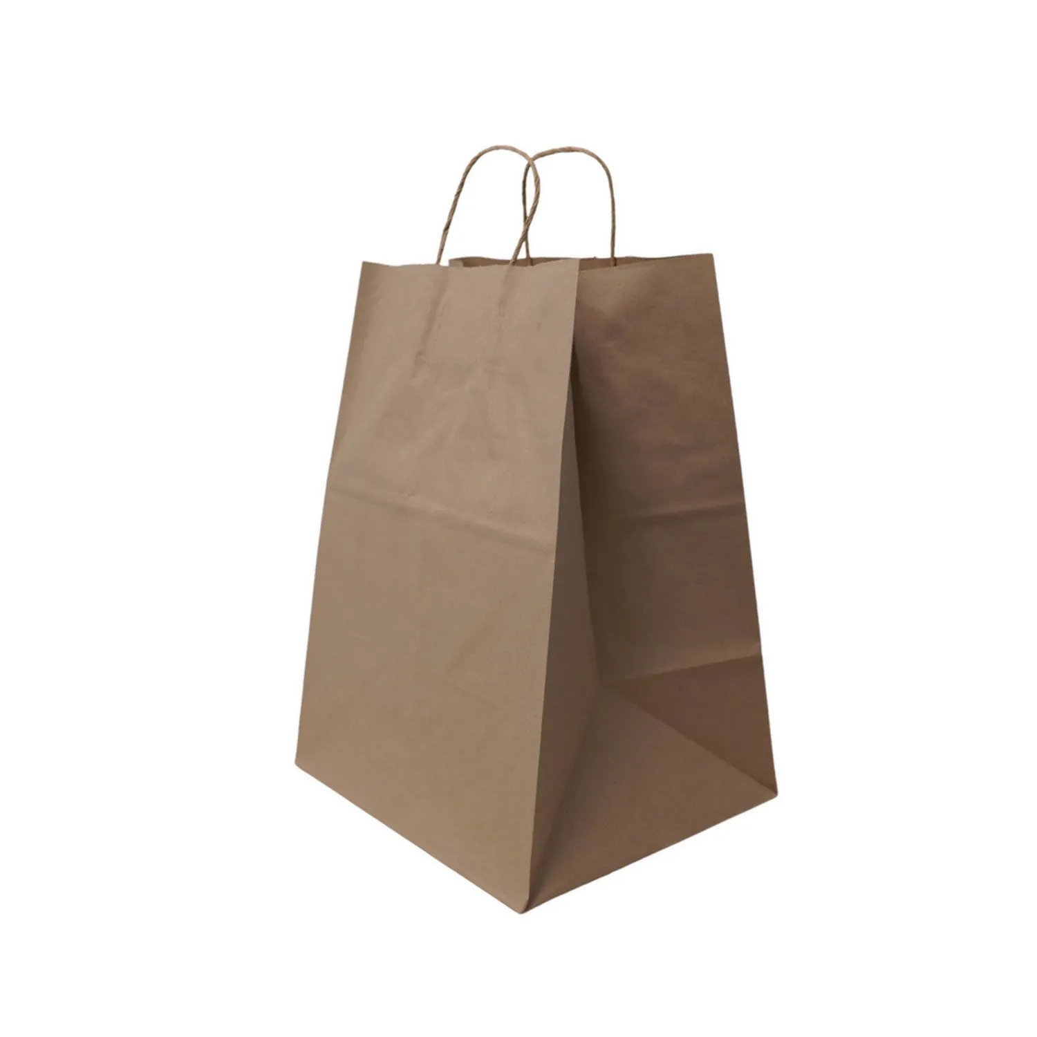 Solupac™ Take Out Twist Handle Bag, Natural Twisted-Paper Handles, 12" x 9" x 15.75", Natural, 200/Carton