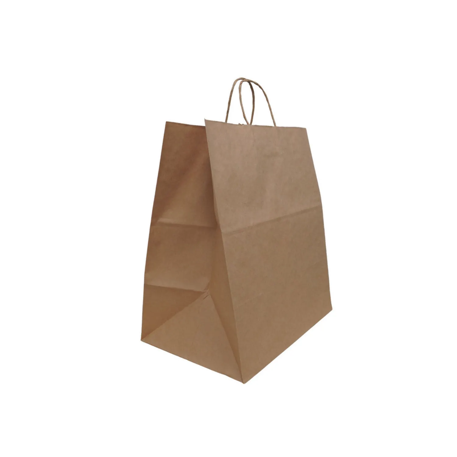 Solupac™ Take Out Twist Handle Bag, Natural Twisted-Paper Handles, 12" x 9" x 15.75", Natural, 200/Carton