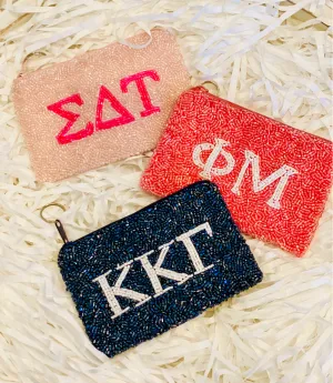 Sorority Beaded Coin Purse
