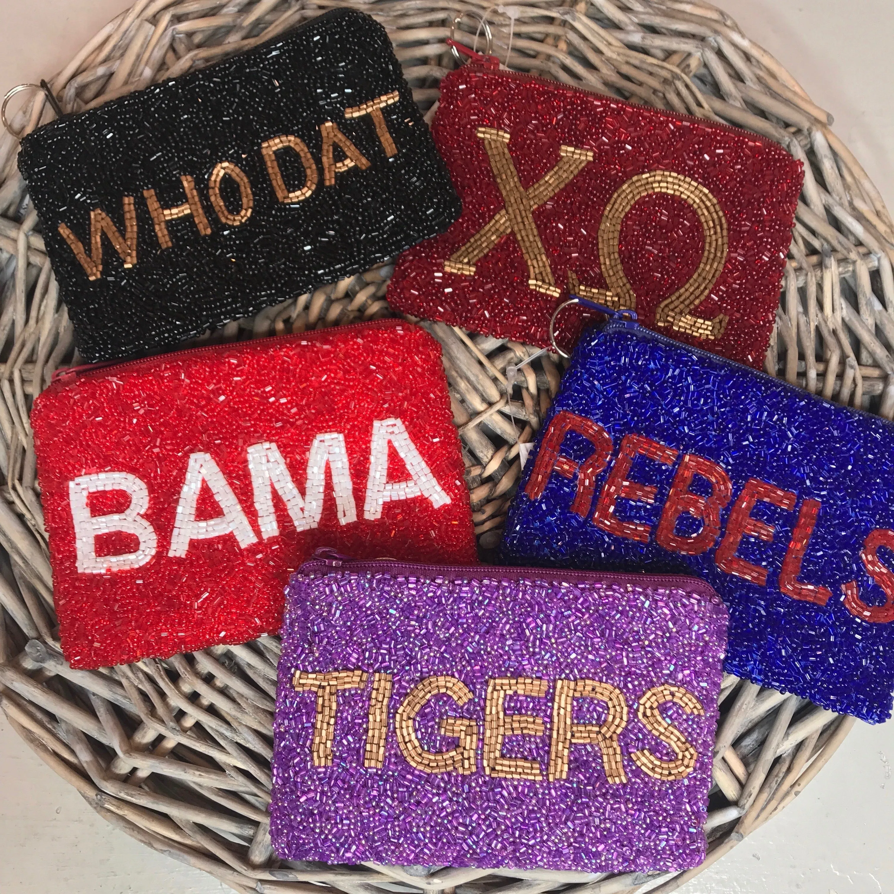 Sorority Beaded Coin Purse