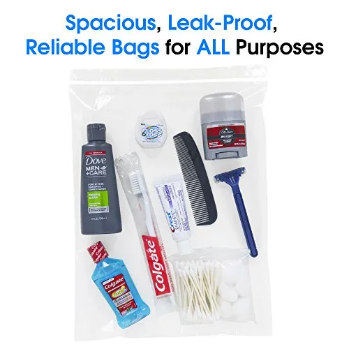 Spartan Industrial - 10” X 12” (200/500 Pack) 2 Mil Clear Reclosable Zip Plastic Poly Bags with Resealable Lock Seal Zipper