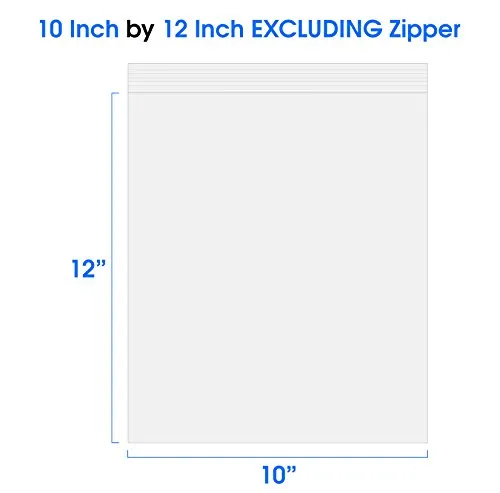 Spartan Industrial - 10” X 12” (200/500 Pack) 2 Mil Clear Reclosable Zip Plastic Poly Bags with Resealable Lock Seal Zipper
