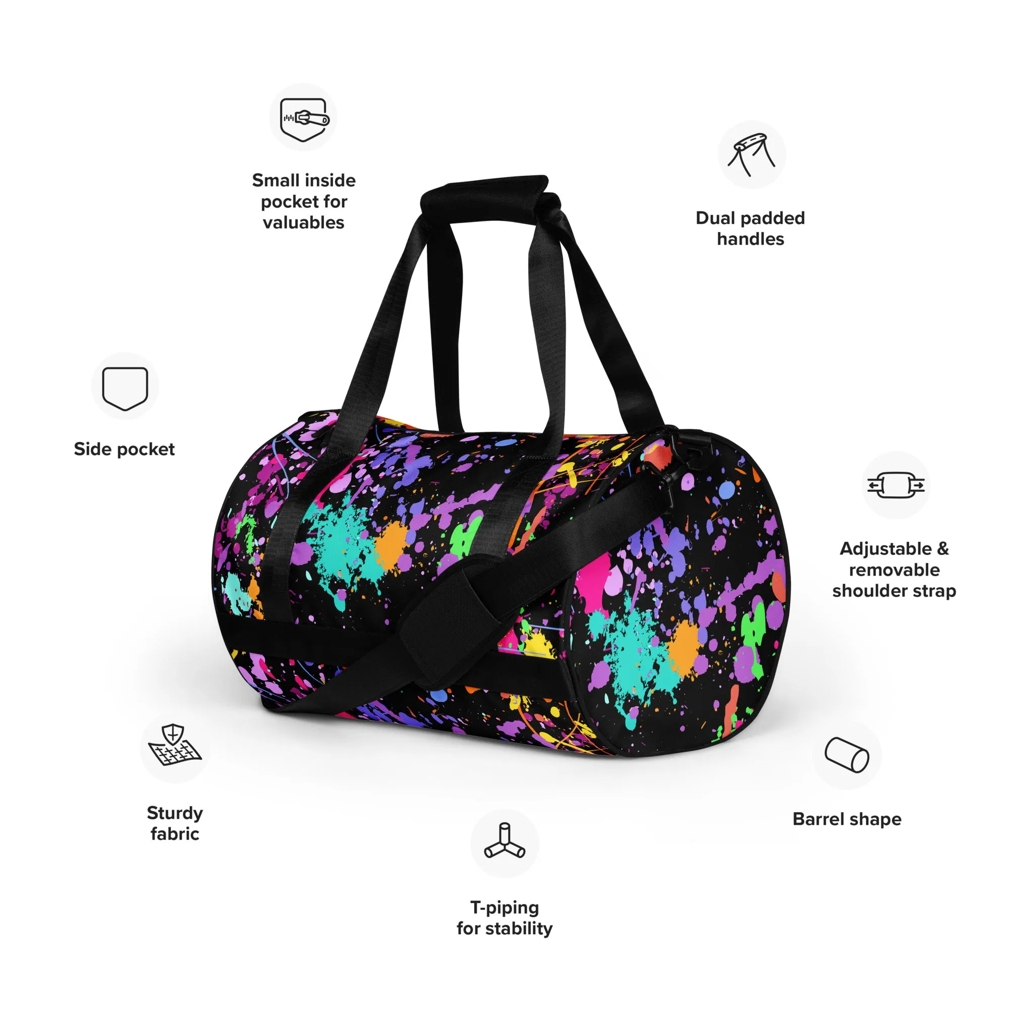 Splatter Paint Gym Bag