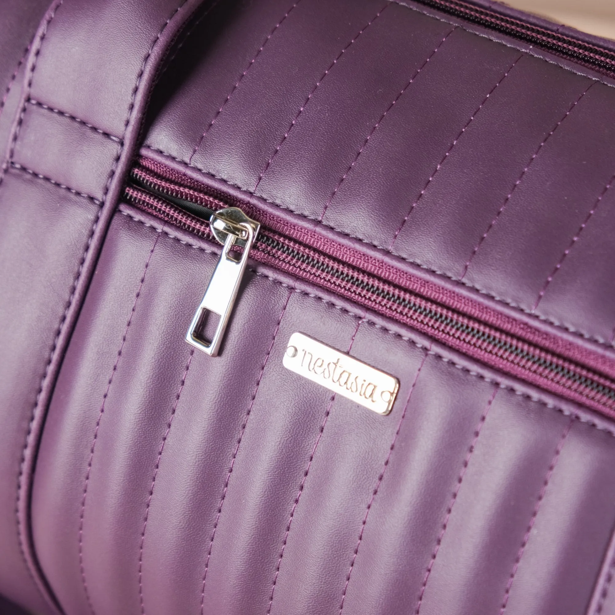 Sporty Duffel Bag Purple Small 14x7 Inch